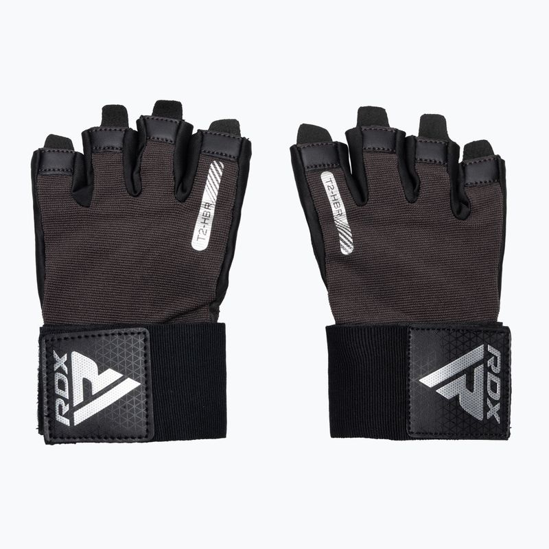 Rękawiczki treningowe RDX T2 Half brown 2