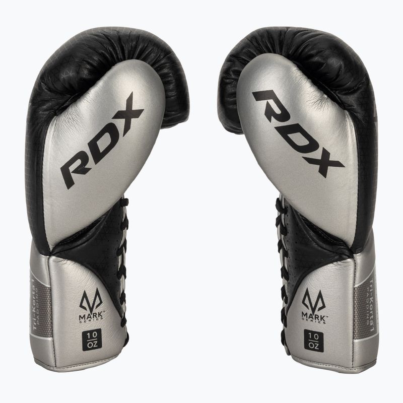 Rękawice bokserskie RDX K1 Mark Pro Fight Boxing silver 4
