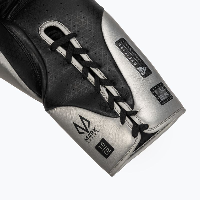 Rękawice bokserskie RDX K1 Mark Pro Fight Boxing silver 6