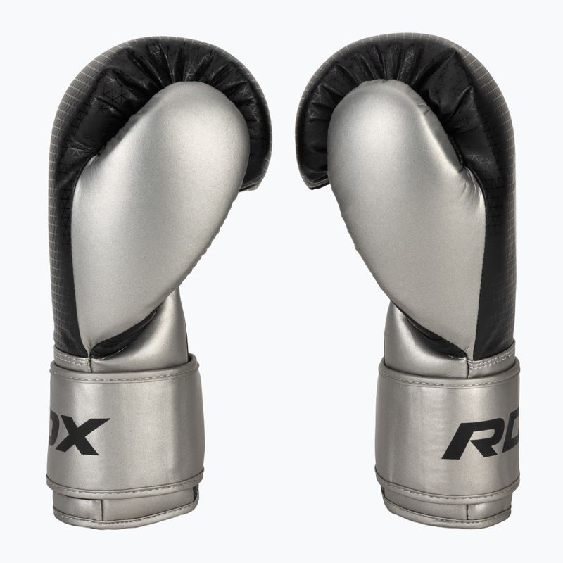 Rękawice bokserskie RDX L2 Mark Pro Sparring Boxing Hook & Loop silver 4