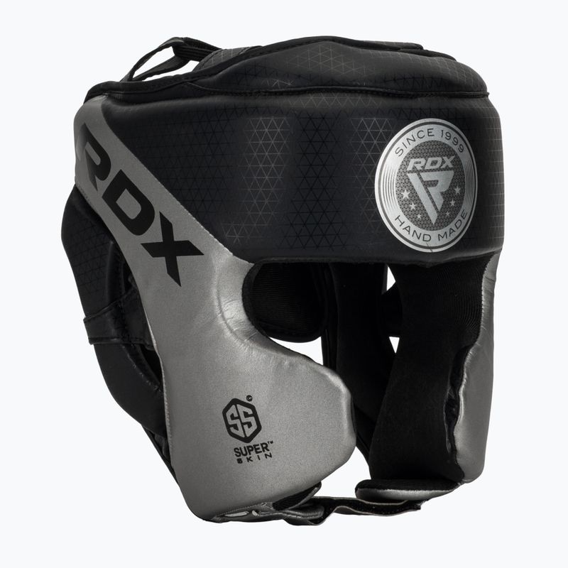 Kask bokserski RDX L1 Mark Pro Cheek Boxing Training Head Guard silver