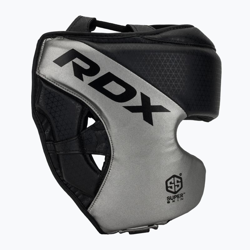 Kask bokserski RDX L1 Mark Pro Cheek Boxing Training Head Guard silver 2