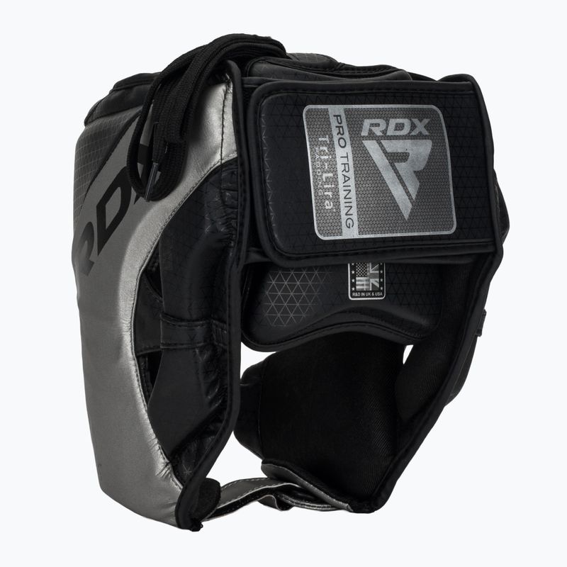Kask bokserski RDX L1 Mark Pro Cheek Boxing Training Head Guard silver 3