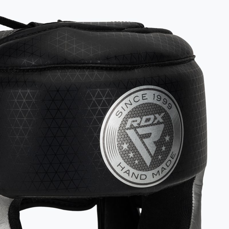 Kask bokserski RDX L1 Mark Pro Cheek Boxing Training Head Guard silver 4