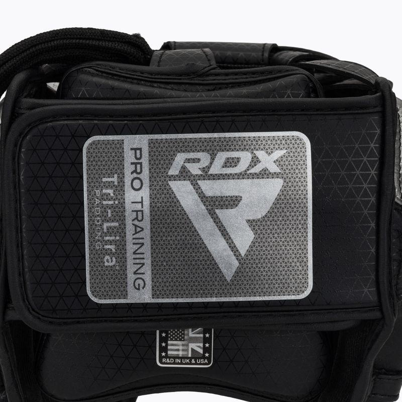 Kask bokserski RDX L1 Mark Pro Cheek Boxing Training Head Guard silver 5