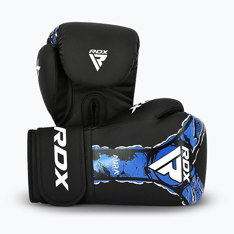 Rękawice bokserskie RDX Boxing New Aura F17 black/blue 2
