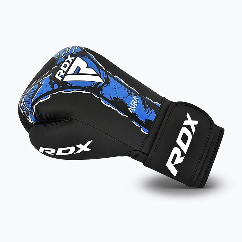 Rękawice bokserskie RDX Boxing New Aura F17 black/blue 3