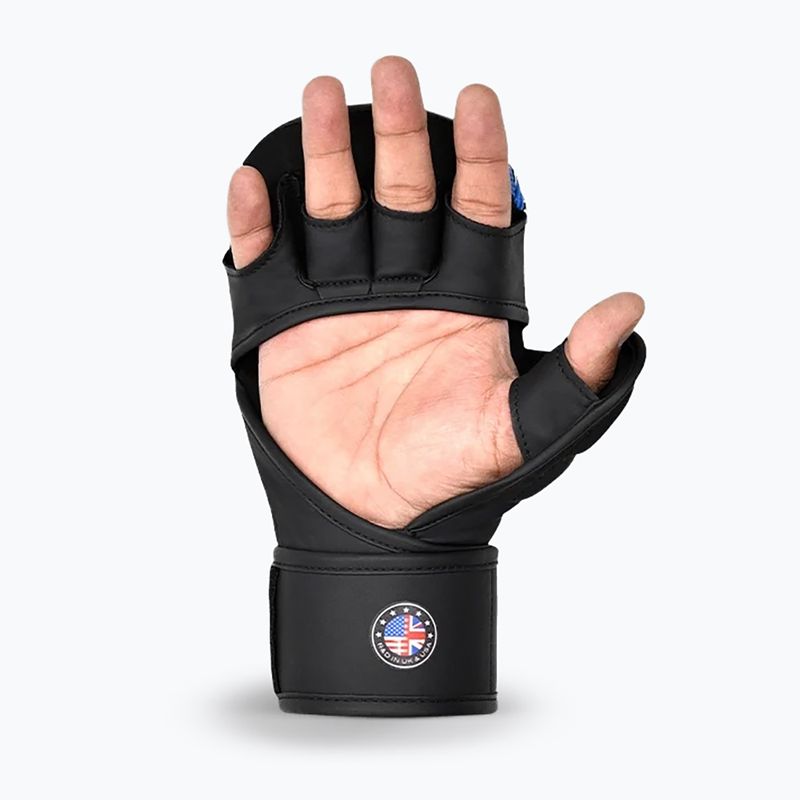 Rękawice MMA RDX Grappling Shooter New Aura F17 black/blue 3