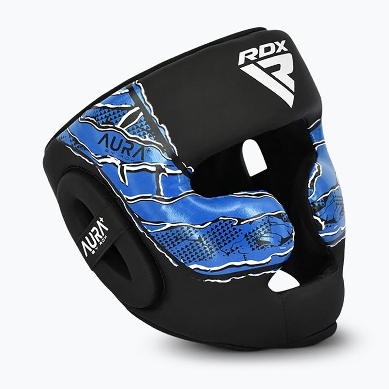 Kask bokserski RDX New Aura F17 Head black/blue 2