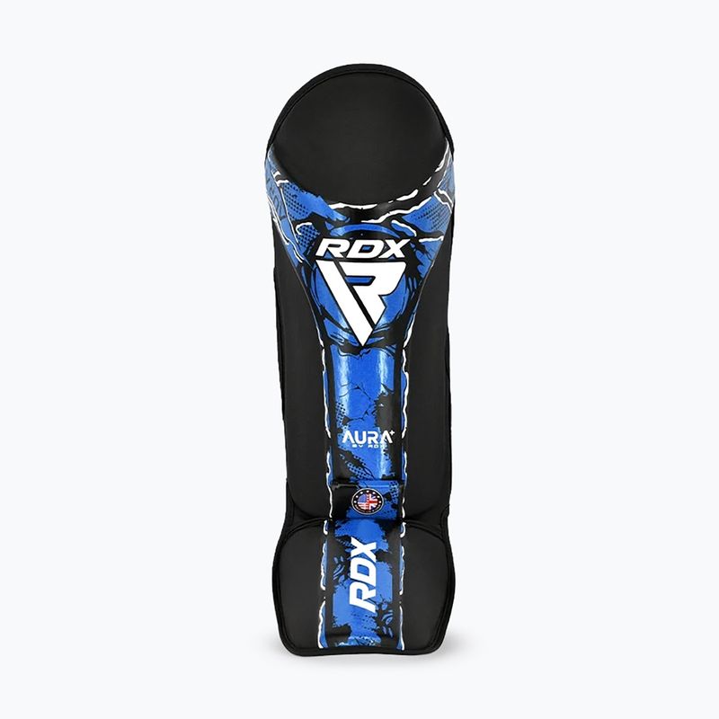 Ochraniacze na piszczele i stopy RDX Instep New Aura F17 Shin black/blue 4