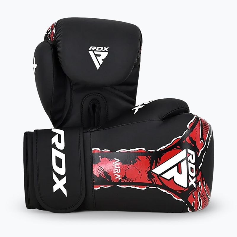 Rękawice bokserskie RDX Boxing New Aura F17 black/red 2
