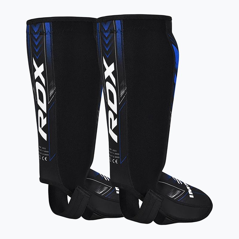 Ochraniacze piszczeli i stóp RDX IMMAF Approved Neoprene Shin Instep blue 2