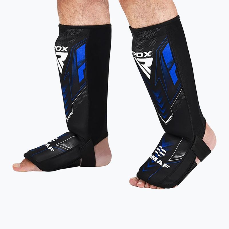 Ochraniacze piszczeli i stóp RDX IMMAF Approved Neoprene Shin Instep blue 6