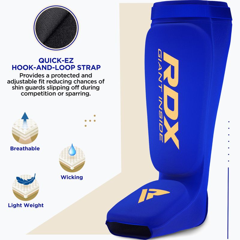 Ochraniacze piszczeli i stóp RDX Hosiery Shin Instep Foam blue/white 2