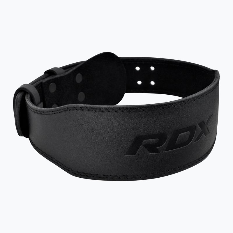 Pas do podnoszenia ciężarów RDX Belt 4" Leather black 3