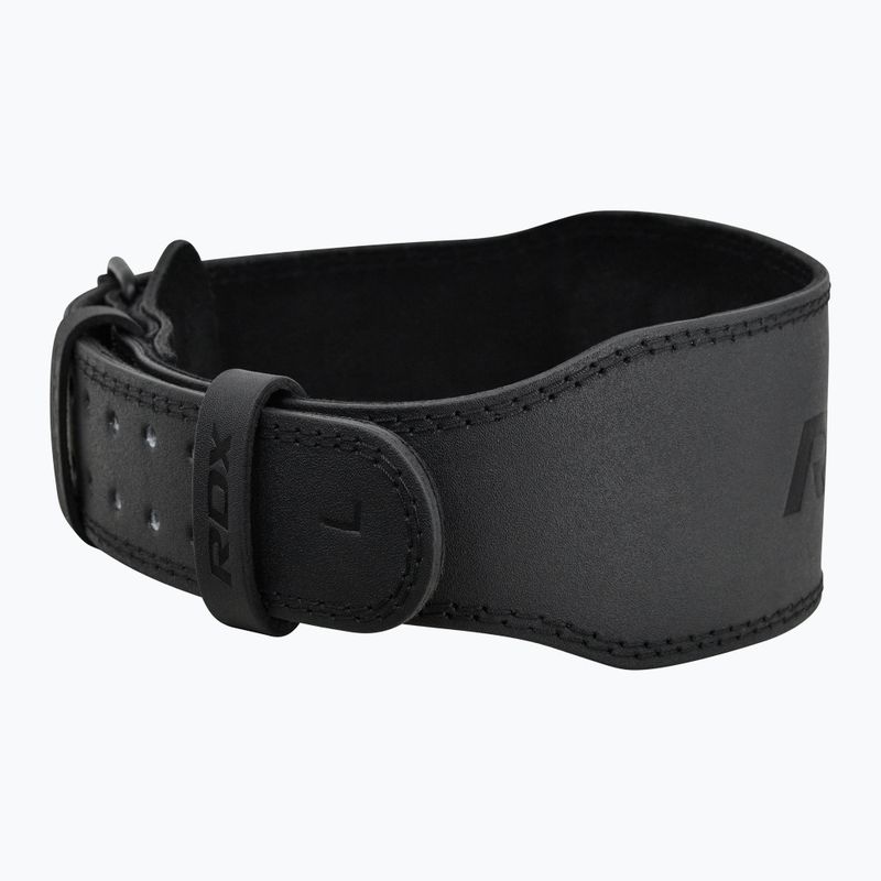 Pas do podnoszenia ciężarów RDX Belt 4" Leather black 4