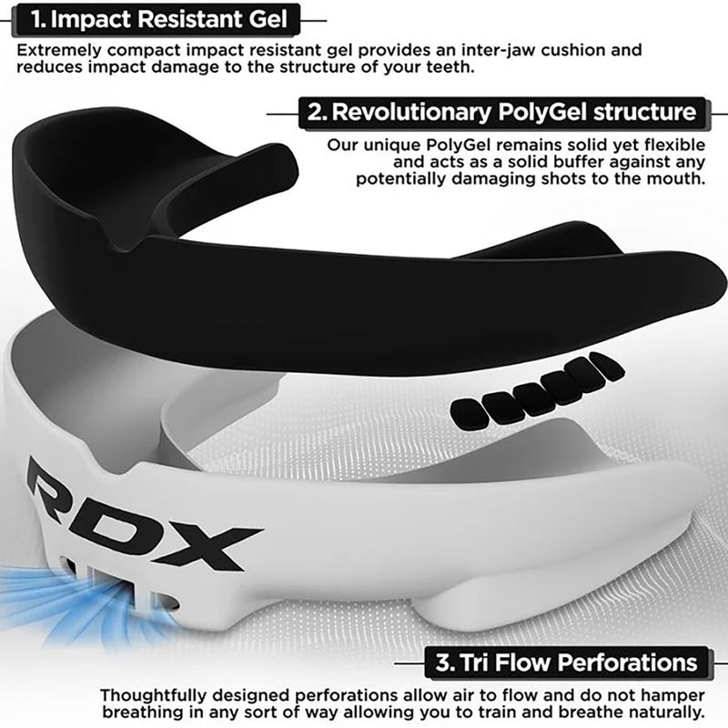 Ochraniacz szczęki RDX Mouth Guard white/black 2