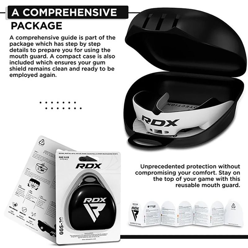 Ochraniacz szczęki RDX Mouth Guard white/black 3