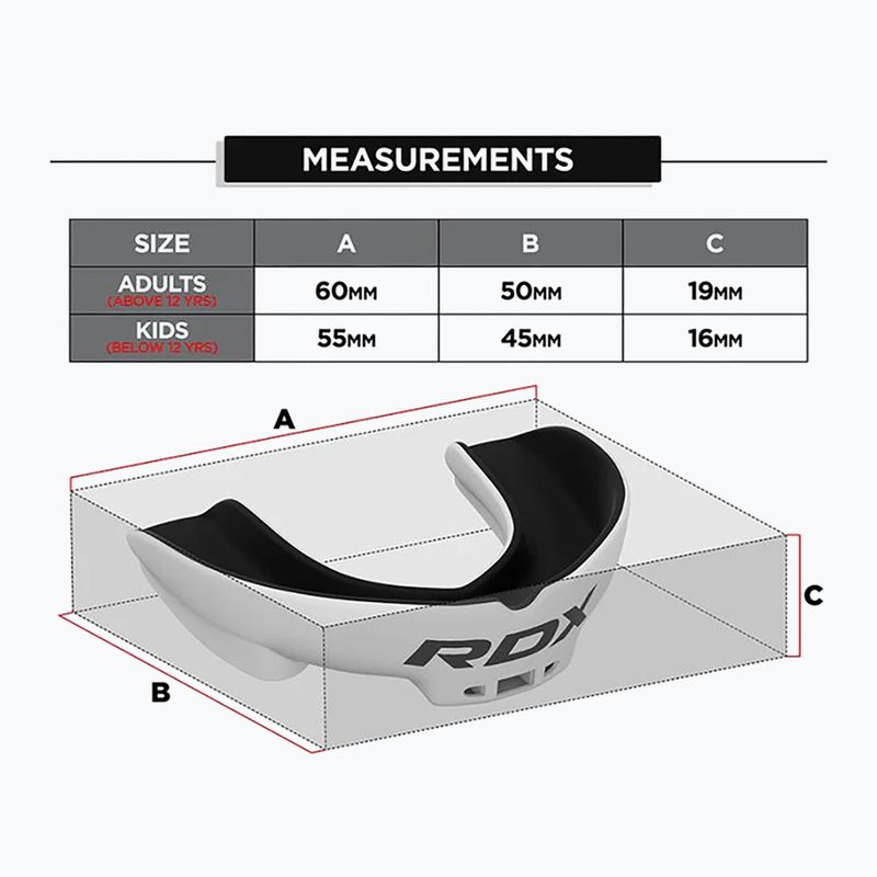 Ochraniacz szczęki RDX Mouth Guard white/black 5