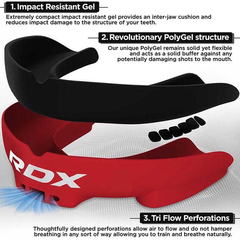 Ochraniacz szczęki RDX Mouth Guard black/red 2