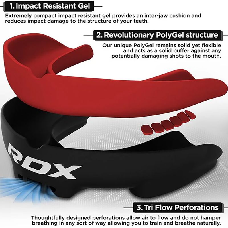 Ochraniacz szczęki RDX Mouth Guard red/black 3