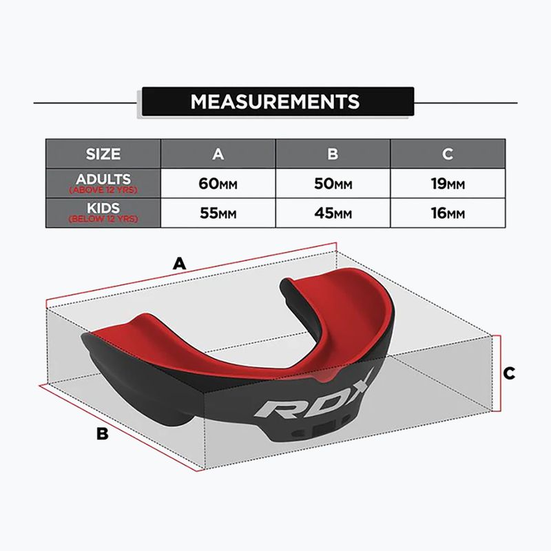 Ochraniacz szczęki RDX Mouth Guard red/black 4