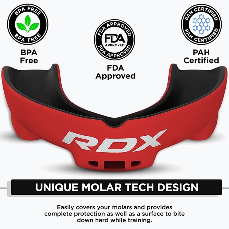 Ochraniacz na szczękę dla dzieci RDX Mouth Junior red/black 3