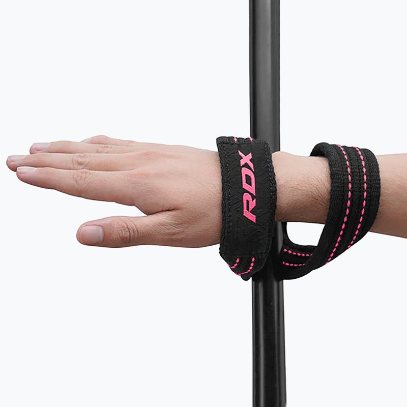 Paski do podnoszenia ciężarów RDX Weight Lifting 8 Figure Strap pink 3