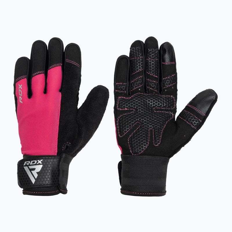 Rękawiczki treningowe RDX W1F Full Finger pink