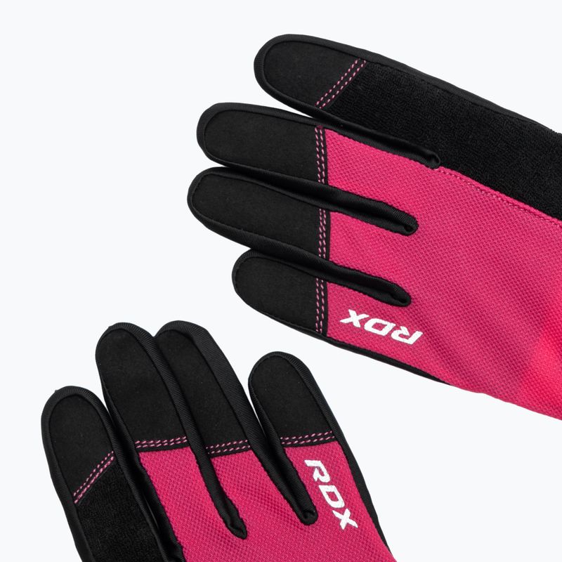 Rękawiczki treningowe RDX W1F Full Finger pink 4