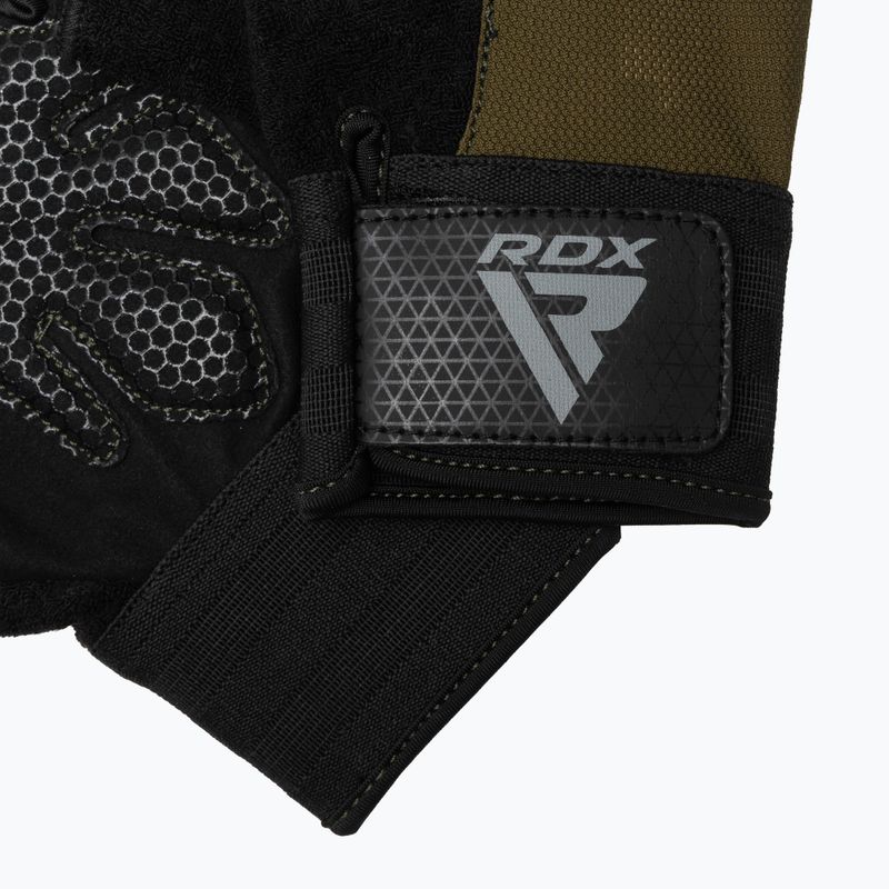 Rękawiczki treningowe RDX W1H Gym Workout army green 4