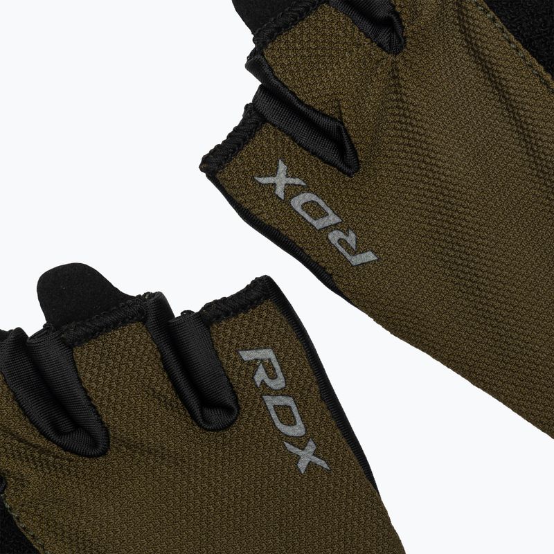 Rękawiczki treningowe RDX W1H Gym Workout army green 6