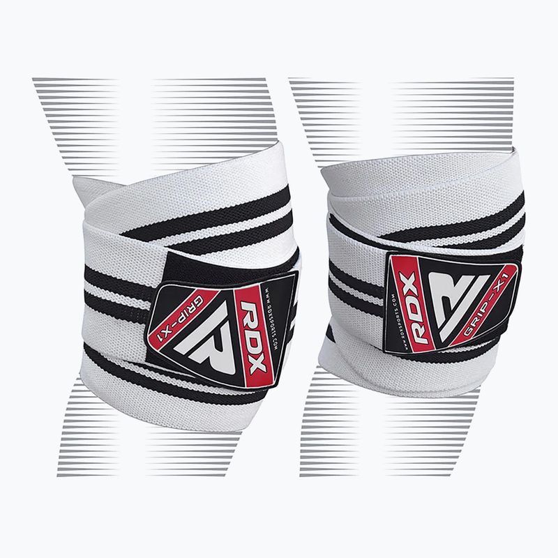 Opaski na kolana RDX Compression Elasticated Knee Wrap white 6