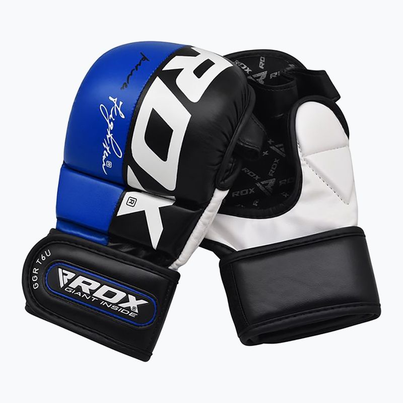 Rękawice grapplingowe RDX Grappling Glove REX T6 Plus blue 2