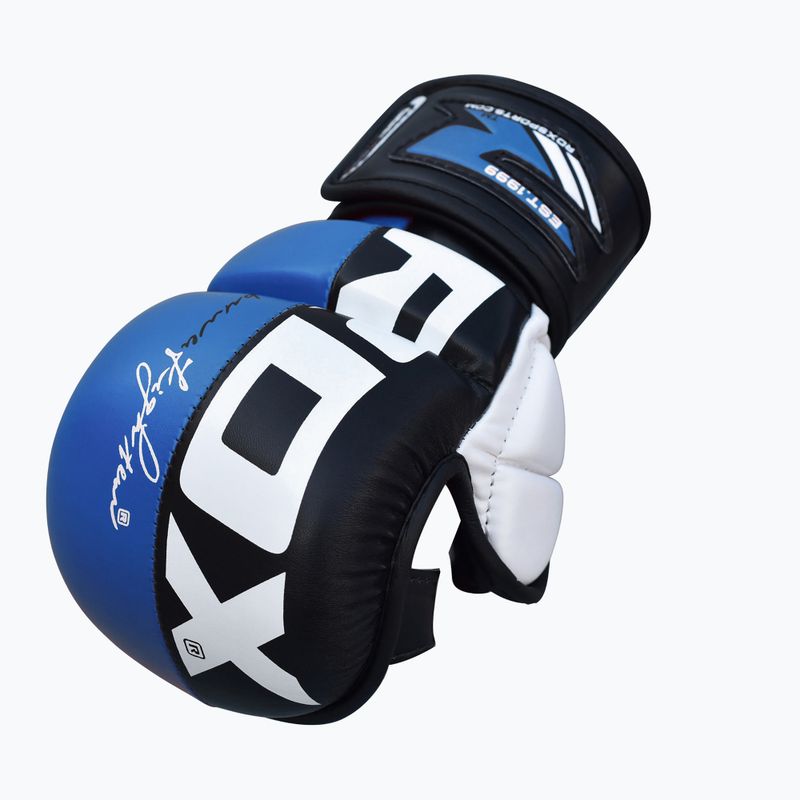 Rękawice grapplingowe RDX Grappling Glove REX T6 Plus blue 3