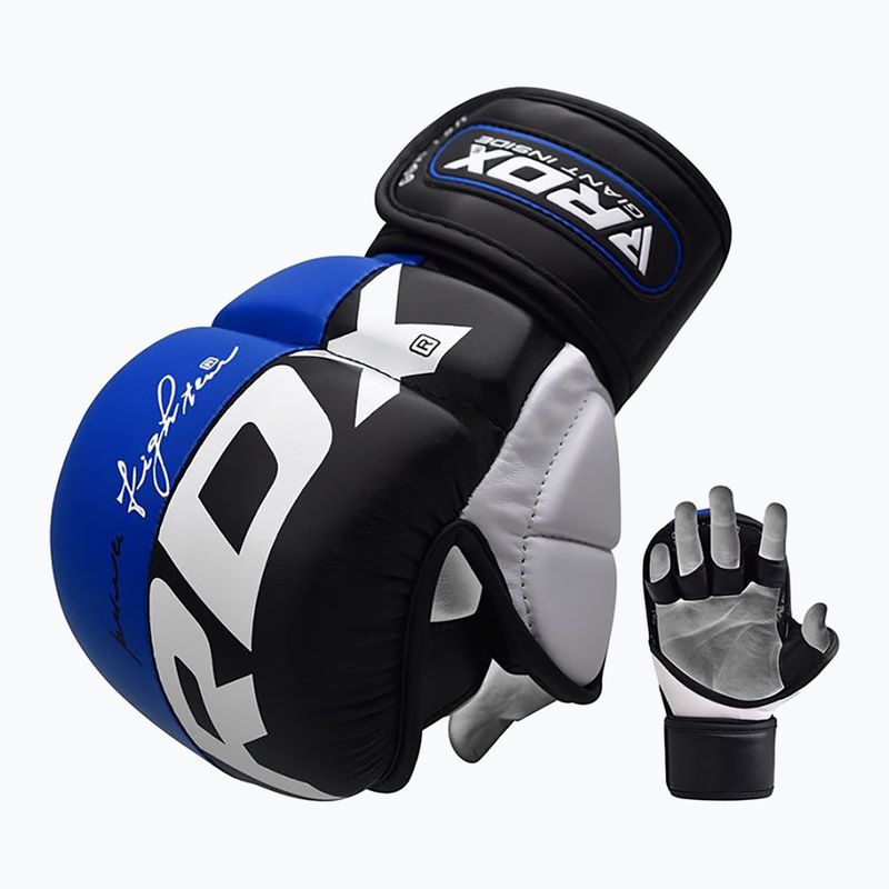 Rękawice grapplingowe RDX Grappling Glove REX T6 Plus blue 5