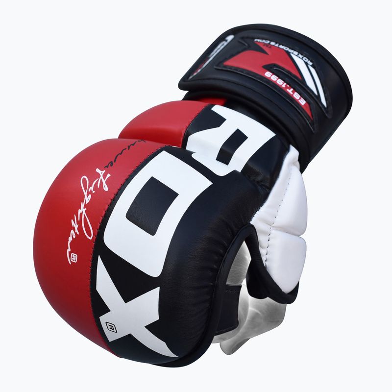 Rękawice grapplingowe RDX Grappling Glove REX T6 Plus red 2