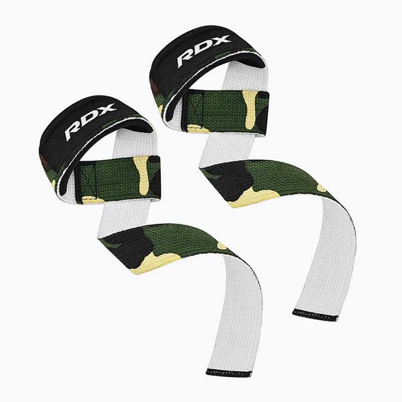 Paski do podnoszenia ciężarów RDX W1 Weight Training Wrist Straps camo green 2