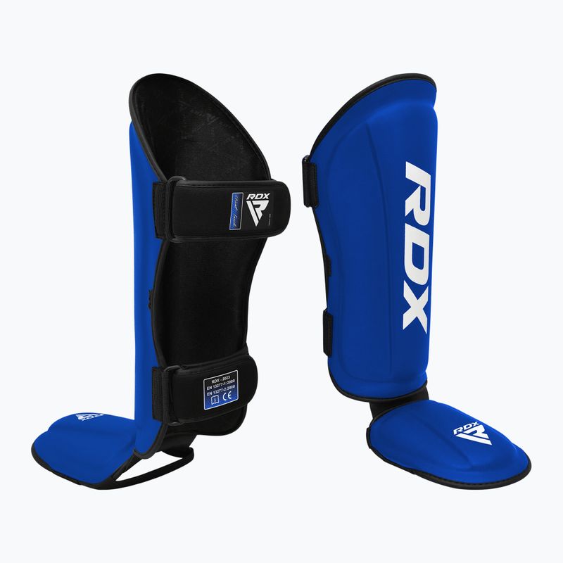 Ochraniacze piszczeli i stóp RDX T1 Shin Instep Guards blue/white 2