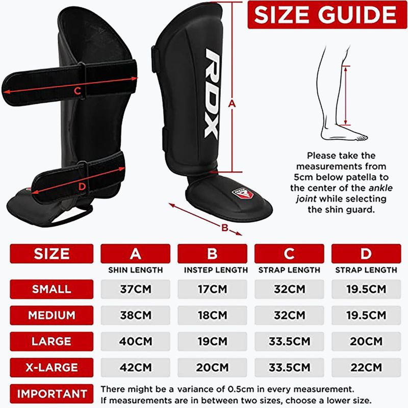 Ochraniacze piszczeli i stóp RDX T1 Shin Instep Guards blue/white 8