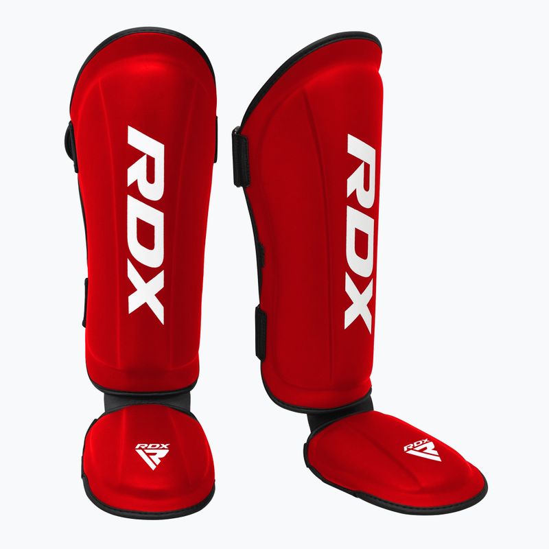 Ochraniacze piszczeli i stóp RDX T1 Shin Instep Guards red/white