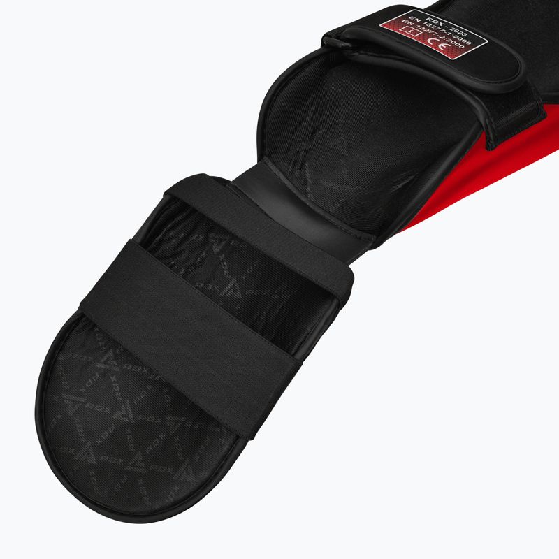 Ochraniacze piszczeli i stóp RDX T1 Shin Instep Guards red/white 7