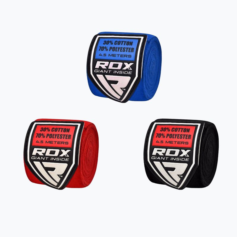 Bandaże bokserskie RDX Hand Wraps Combine Plus 450 cm red/black/blue