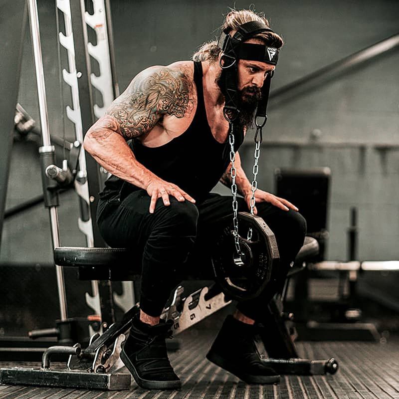 Uprząż do podnoszenia ciężarów RDX H2 Neck Harness For Weight Lifting black 5