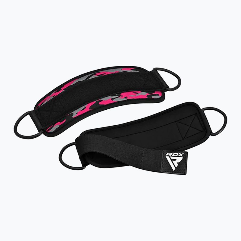 Paski z hakami na kostkę RDX A4 Ankle Straps For Gym Cable Machine pink 4