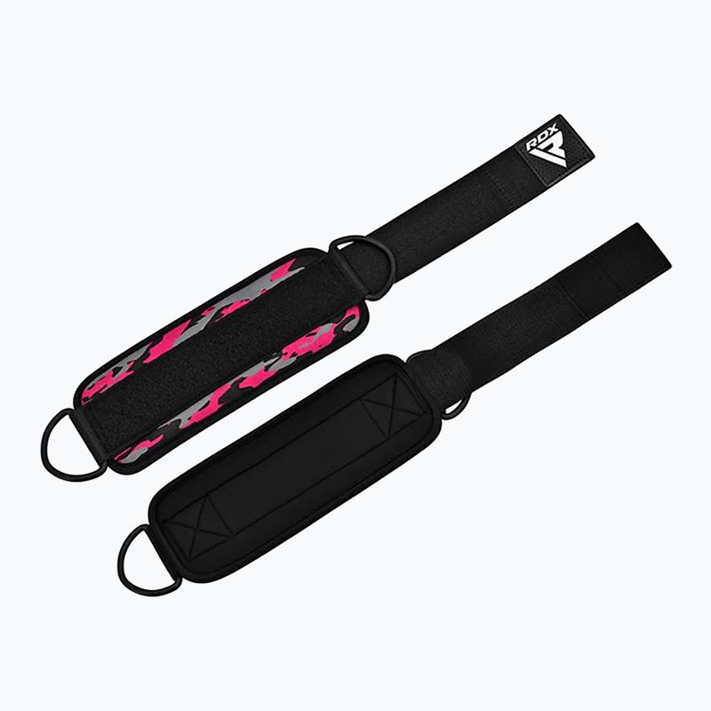 Paski z hakami na kostkę RDX A4 Ankle Straps For Gym Cable Machine pink 5