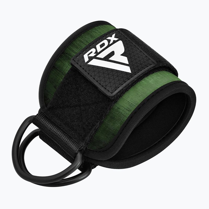 Paski z hakami na kostkę RDX A4 Ankle Straps For Gym Cable Machine army green 2