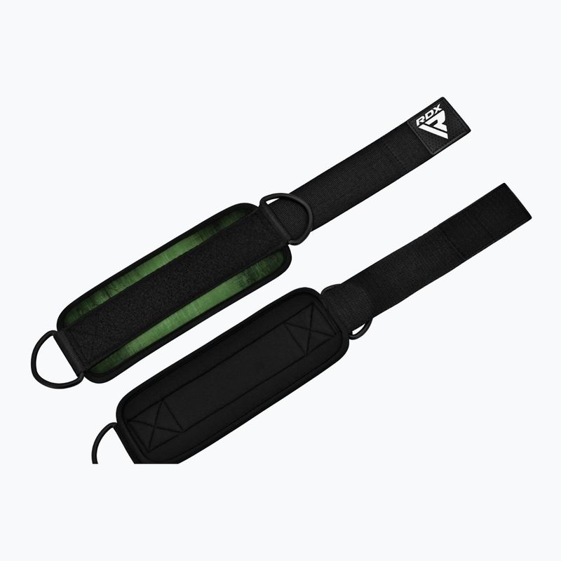Paski z hakami na kostkę RDX A4 Ankle Straps For Gym Cable Machine army green 4