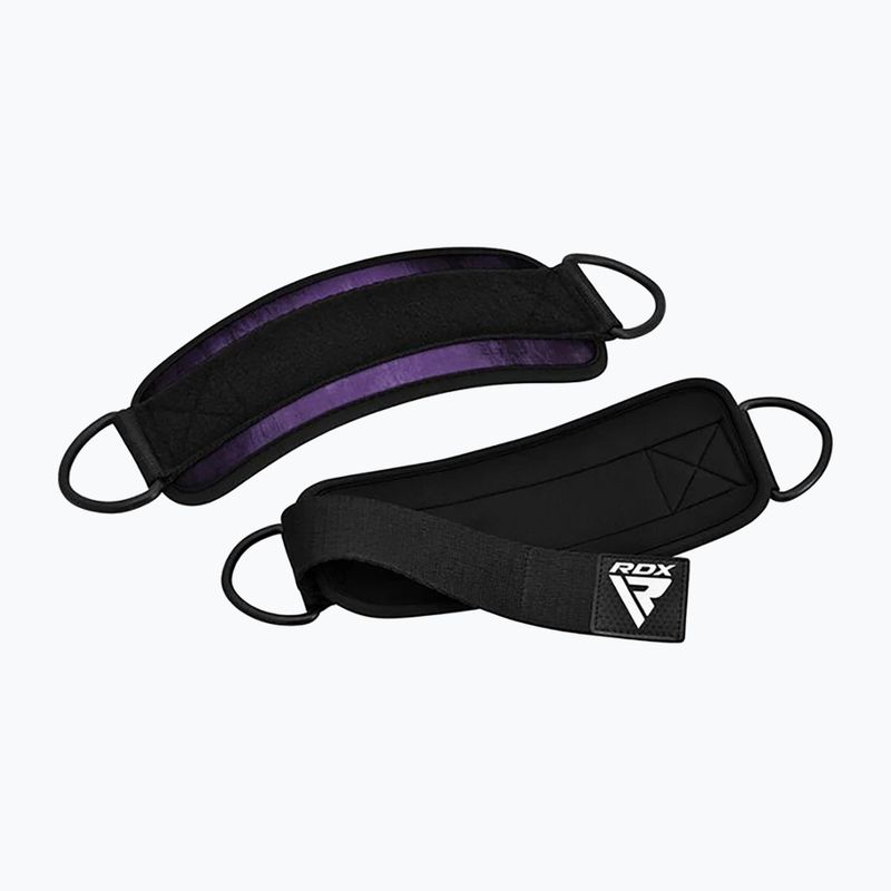 Paski z hakami na kostkę RDX A4 Ankle Straps For Gym Cable Machine purple 4