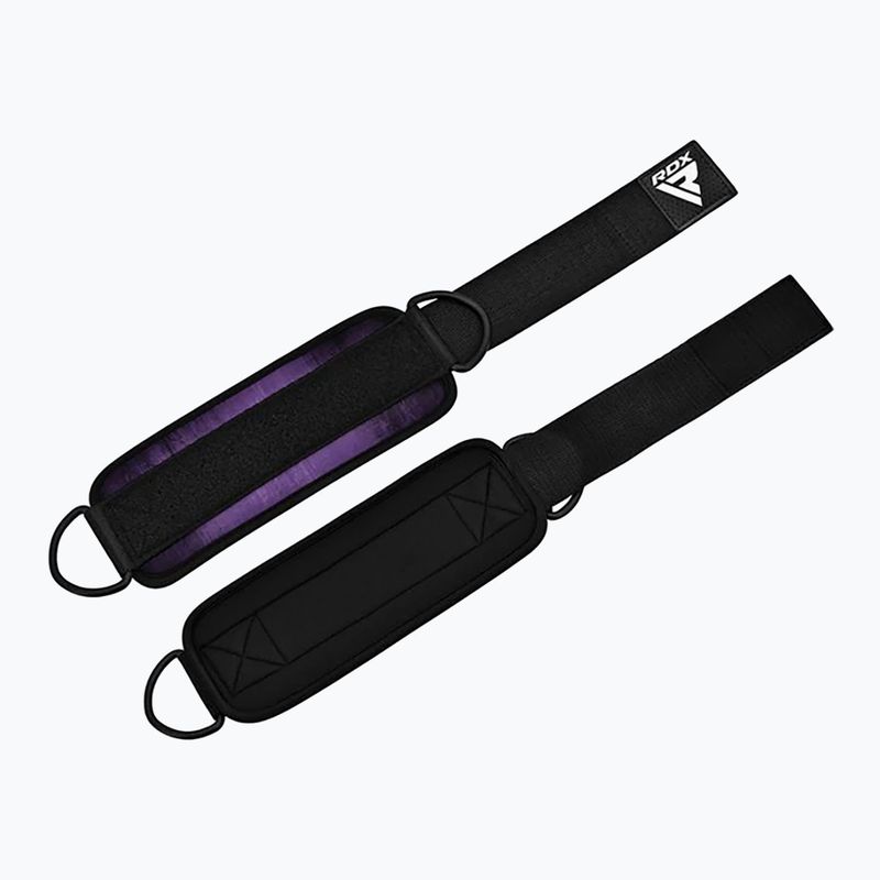 Paski z hakami na kostkę RDX A4 Ankle Straps For Gym Cable Machine purple 5